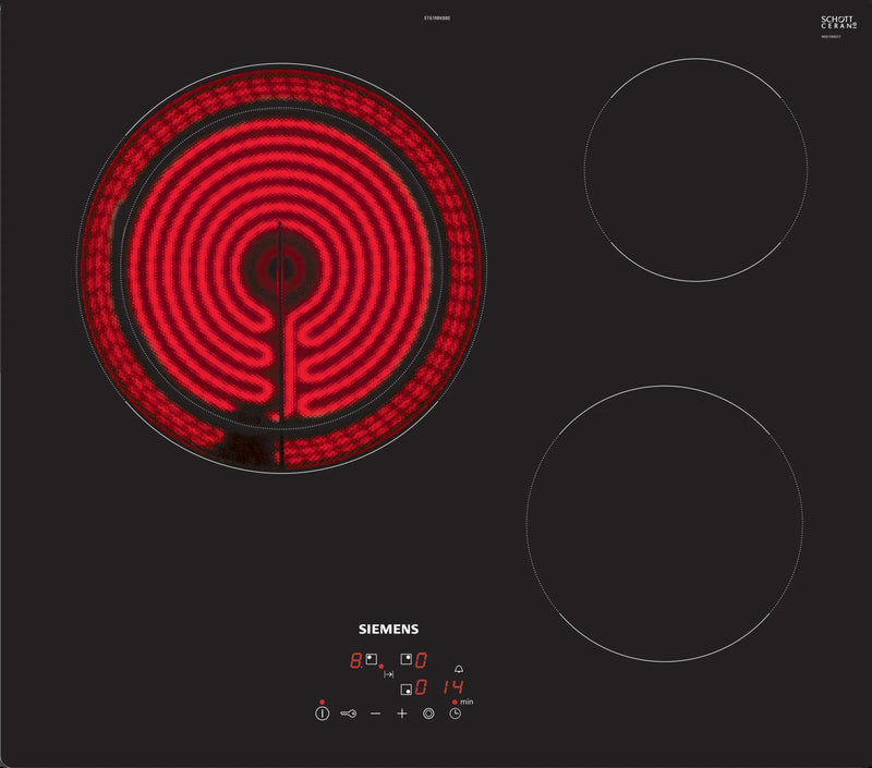 Siemens iQ300 ET61RBKB8E placa Preto Embutido 59.2 cm Cerâmica 3