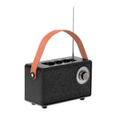 RÁDIO FM RECARREGÁVEL COM BLUETOOTH CR 1902 PRETA, 16 X 7 X 10,5