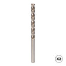 CONJUNTO DE 2 BROCAS CILINDRICAS CURTAS HSSE DIN-338N INOX 3,50MM