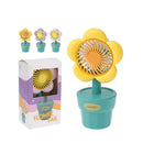 VENTILADOR DE MESA, RECARREGÁVEL, 3 W, EM FORMA DE FLOR, CORES SO