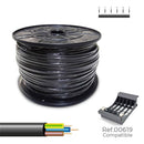 ROLO DE CABO ACRILICO 1KV PRETO 3X1,5MM 200M (BOBINE GRANDE Ø400X