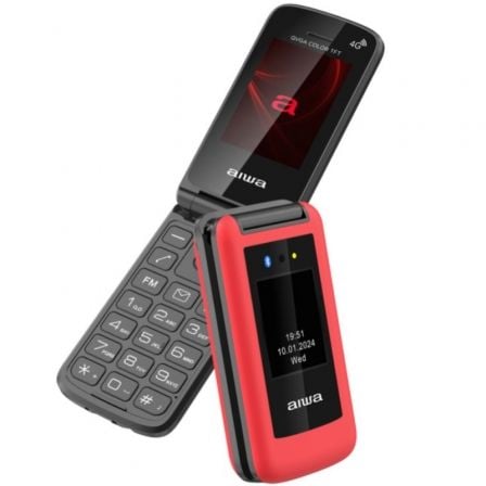 TELÉFONO MÓVIL AIWA FP-30-4G RD PARA PERSONAS MAYORES ROJO