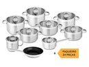 TREM COZINHA 9 PEÇAS SILAMPOS ATLANTICO GLASS
