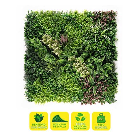 SUNGARDEN JARDIN VERTICAL SERIE FLORON 100X100CM - COLOR VERDE