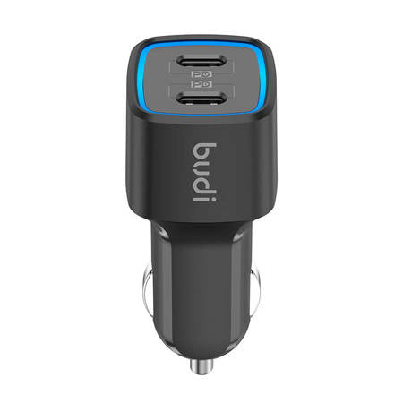 CARREGADOR DE ISQUEIRO BUDI 065R 2XUSB-C PD 60W PRETO