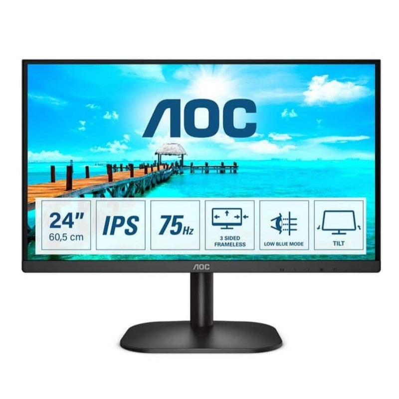 MONITOR AOC 23.8 FULLHD 24B2XD IPS 75HZ PRETO