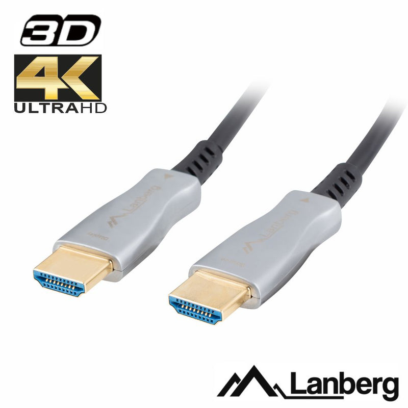 CABO HDMI FIBRA ÓPTICA DOURADO MACHO  MACHO 2.0 4K 40MT