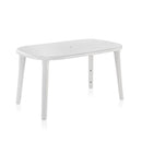 MESA OVAL CANCUN, BRANCA, PARA USO EXTERNO, 140 X 80 X 73 CM