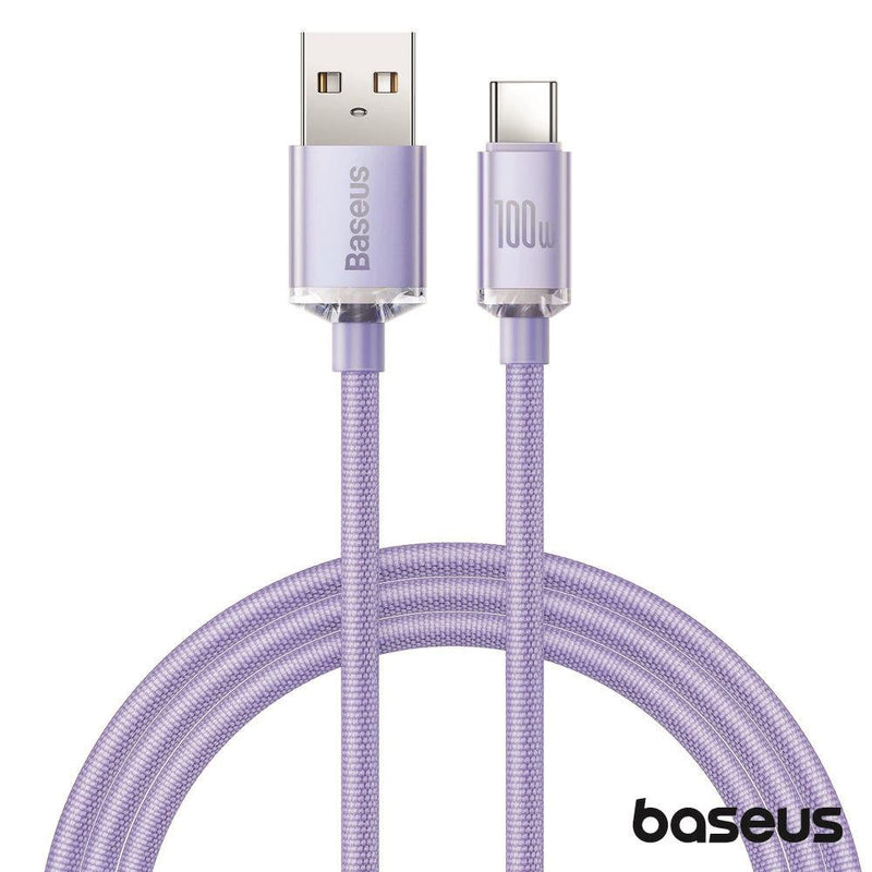 CABO USB-A MACHO  USB-C MACHO CRYSTAL SHINE 1.2M BASEUS