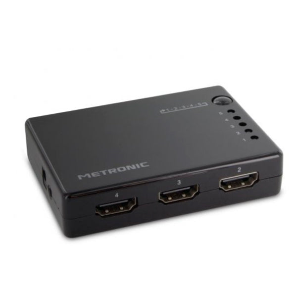 METRONIC SWITCH HDMI 5 PORTAS - 4K UHD READY