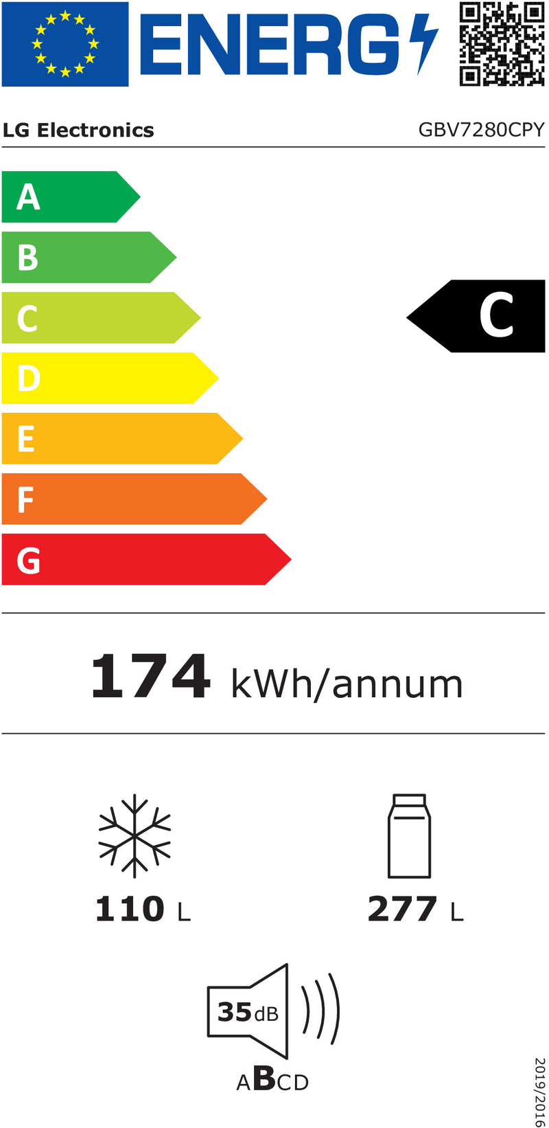 FRIGORIFÍCO COMBINADO LG GBV7280CPY