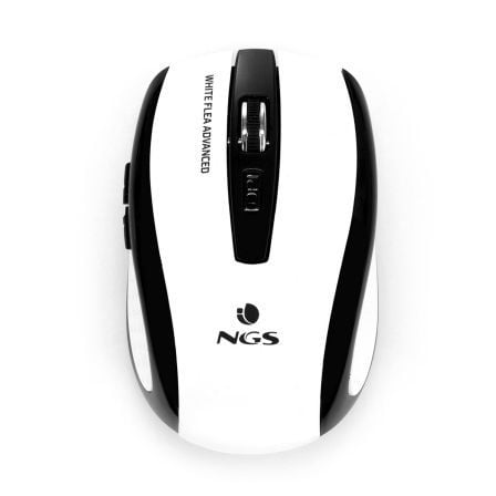 NGS White Flea Advanced rato Mão direita RF Wireless Ótico 1600 D