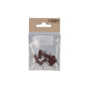 PACK 6 UNID. LIMITADOR ARMÁRIO 2 PONTAS 7X18MM CASTANHO EDM
