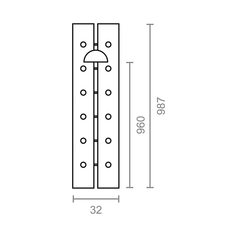 DOBRADIÇA PIANO BS21 32X960MM NI M33206 MICEL