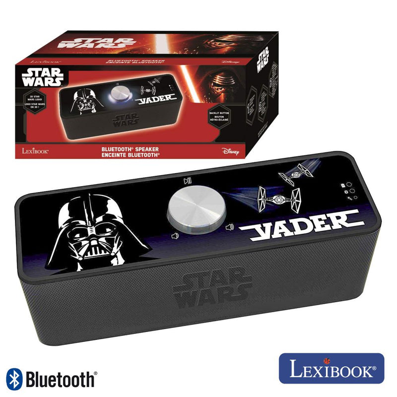 COLUNA BLUETOOTH PORTÁTIL 2X3W AUXBAT STAR WARS LEXIBOOK