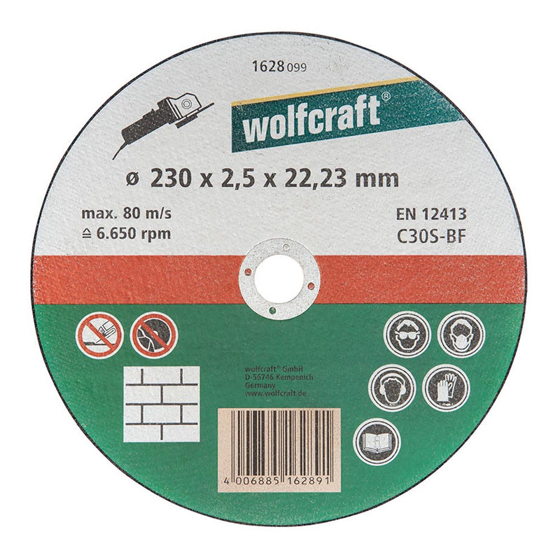 DISCO DE CORTE PARA METAL Ø230X2,5X22,23MM. 1628099 WOLFCRAFT