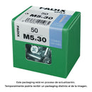 CAIXA L 50 UNID. PARAFUSO METRICO CP M 5X30MM FADIX