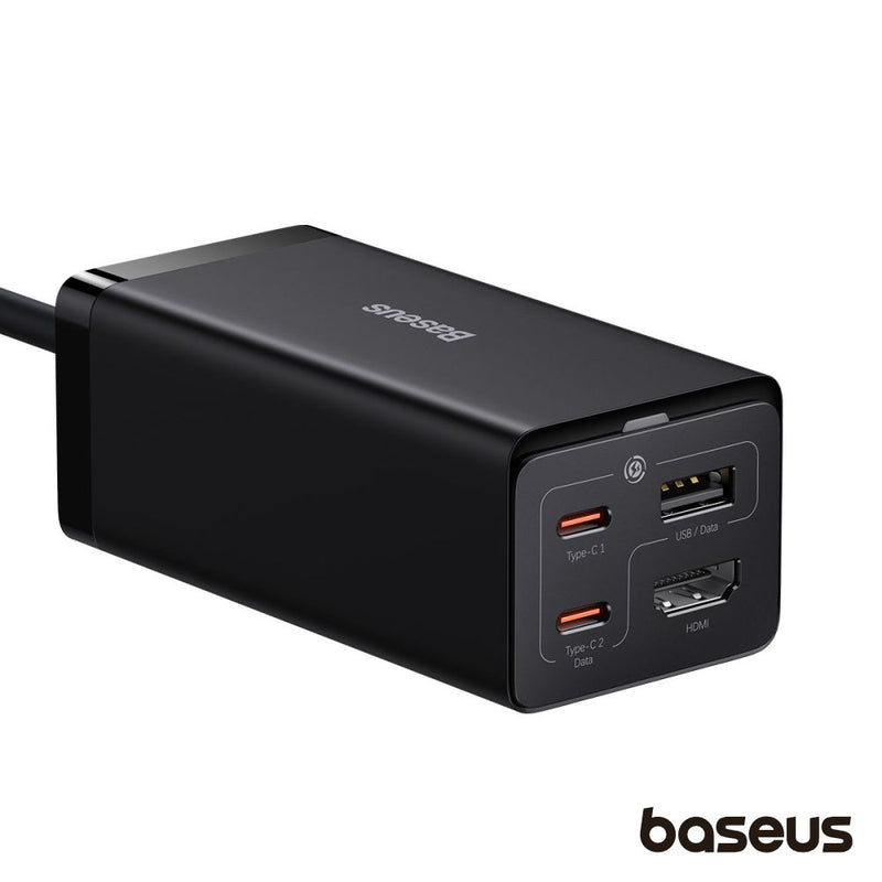 CARREGADOR DE MESA GAN5 PRO 1XUSB-A2XUSB-C1XHDMI BASEUS