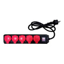 BASE MÚLTIPLA, 5 TOMADAS, SCHUKO 2P+T, COM TAMPA, 16 A 250 V~, IP