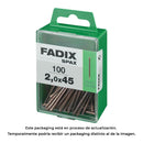 CAIXA M 100 UNID. PREGO DE AÇO PARA RODAPÉ 2,0X45MM FADIX