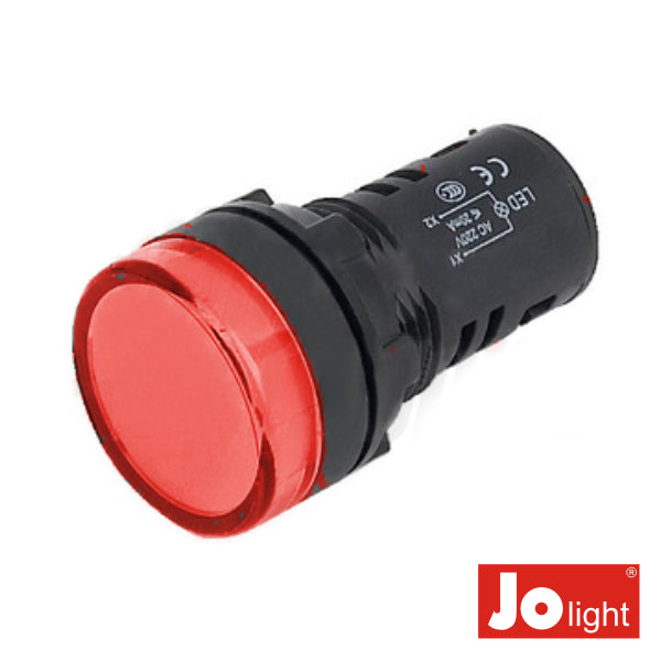 LUZ PILOTO REDONDO DE PAINEL 29MM 12V VERMELHO JOLIGHT