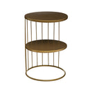 MESA DE CENTRO DOURADA MODELO KOBU