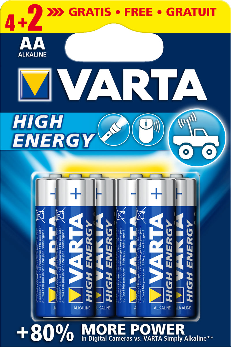 Varta 4906121436 Bateria descartável AA Alcalino