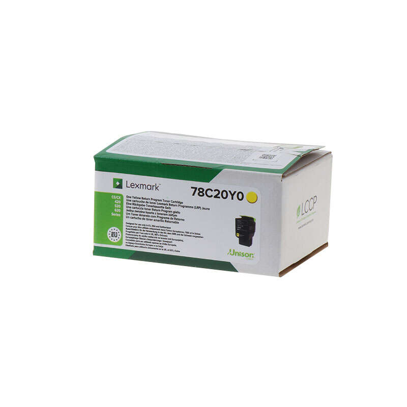 TONER ORIGINAL LEXMARK 78C20Y0 AMARELO