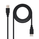 Nanocable 10.01.0203-BK cabo USB 1,8 m USB 2.0 USB A Preto