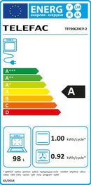 TELEFAC FOGAO 5G 1WOK  925X900X610 FORNO 98LT ELET. INOX (A)