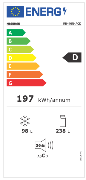 FRIGORÍFICO COMBINADO HISENSE RB440N4ACD