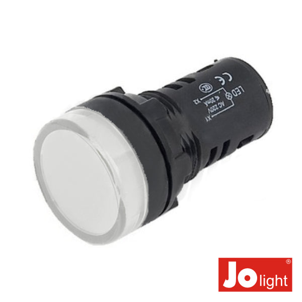 LUZ PILOTO REDONDO DE PAINEL 29MM 24V BRANCO JOLIGHT