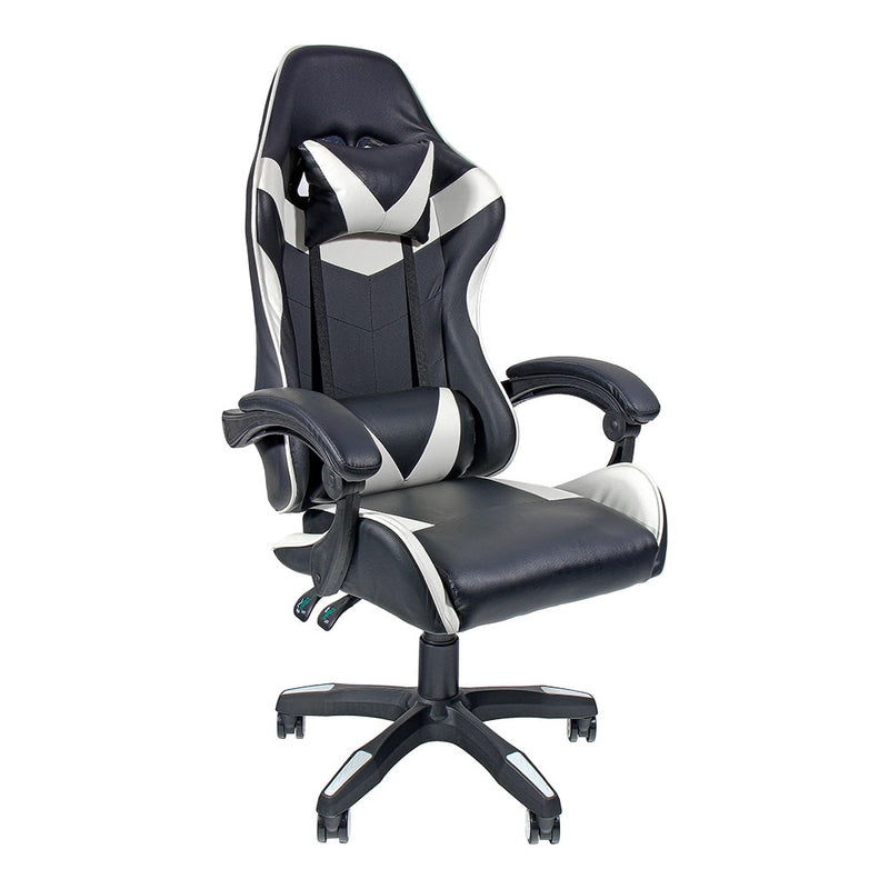 CADEIRA GAMING ERGONÓMICA BRANCA E PRETA EDM