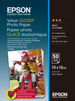 Epson Value Glossy Photo Paper papel fotográfico Brilho