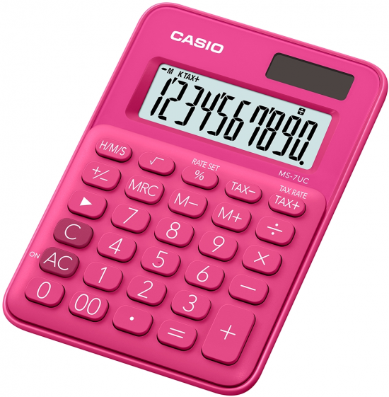 CALCULADORA CASIO MS-7UC ROJA