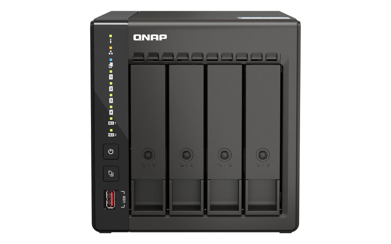 QNAP TS-453E NAS Tower Ethernet LAN Preto J6412