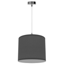 LUMINÁRIA PENDENTE DE TECIDO (SEM FONTE DE LUZ) CINZA E27