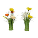 BUQUÊ DE ERVAS COM NARCISOS E PAPOULAS, POLIÉSTER, 13 X 13 X 30 C