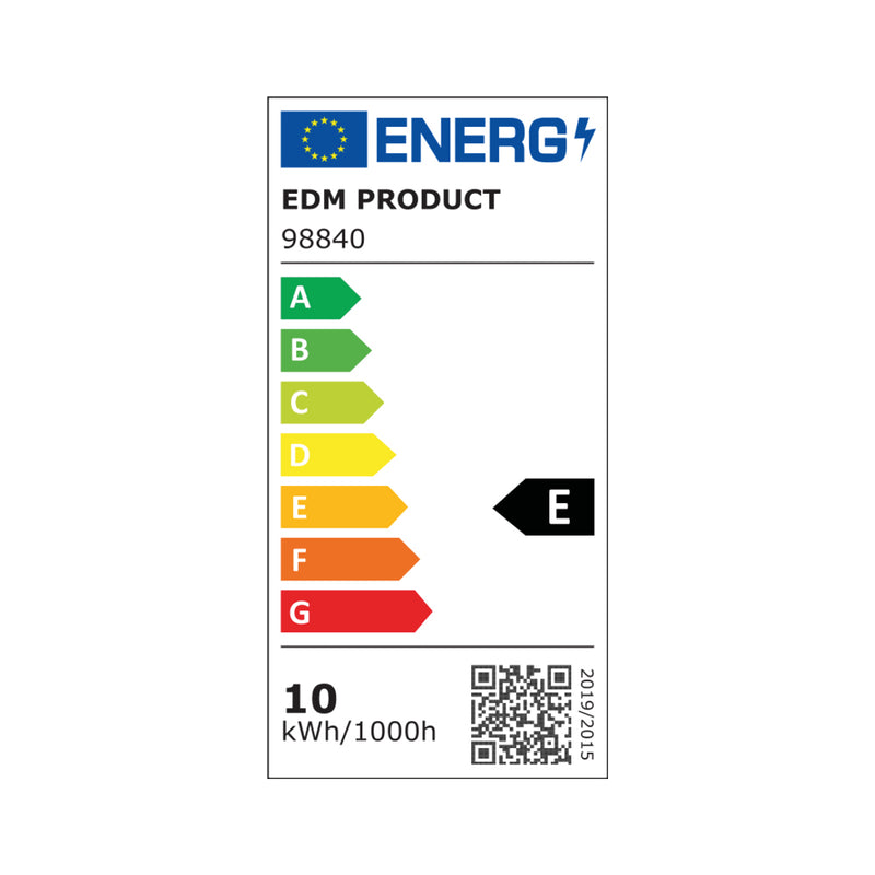 LÂMPADA TUBULAR LED E27 10W 1100LM 4000K LUZ DO DIA Ø4X10,7CM EDM