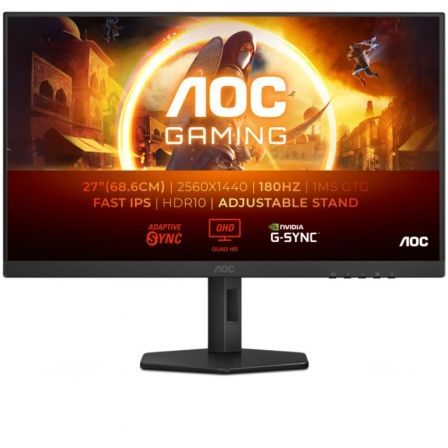 AOC MONITOR IPS 27" 16:9 QHD 1MS 180HZ HDMI DP HAS Q27G4XF