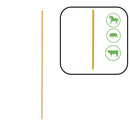 PACK 50 ESTACAS 120CM FIBRA AMARELA PASTORMATIC
