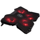 SUREFIRE GAMING BASE P PORTATIL ATÉ 17" BORA RED LEDS 4XFANS