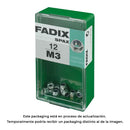 CAIXA S 12 UNID. PORCA AUTO-BLOQUEIO ZINCO M 3 FADIX
