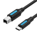 CABLE USB 2.0 TIPO-C VENTION CQUBH USB TIPO-B MACHO - USB TIPO-C
