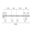 CONJUNTO DE GUIA DE GAVETA GC1 500MM (BLISTER) 75050 MICEL