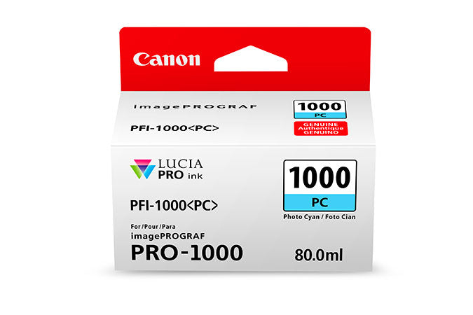 TINTEIRO CANON PFI-1000 DE 80 ML PC AZUL