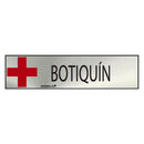 SINAL INFORMATIVO ´´BOTIQUIN´´ (INOX ADESIVO 0.8MM) 5X20CM NORM