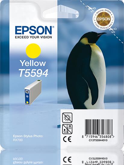 Epson Penguin Tinteiro Amarelo T5594 (c/alarme RF+AM)