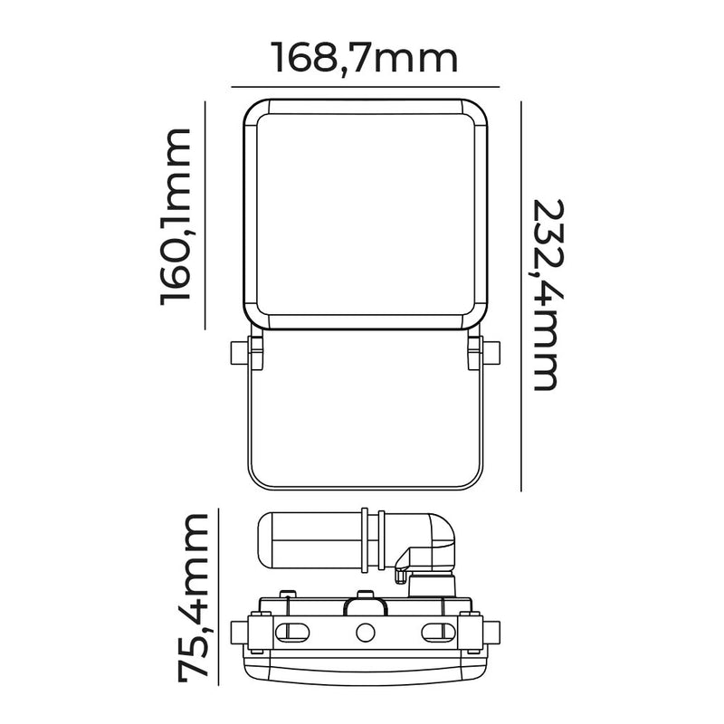 PROJETOR LED 50W 4100LM 6000K FRAMELESS EDM