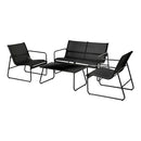 CONJUNTO DE JARDIM PRETO DE 4 PEÇAS